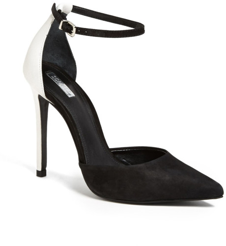 Schutz Black Pearl Ankle Strap pump. 
