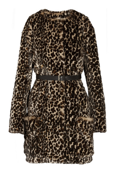 Nina Ricci leopard print faux fur coat $1735USD.  Available at net-a-porter.