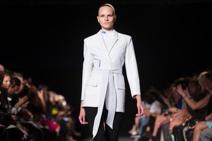 Alexander Wang collection at New York Fashion Week show on Saturday September 6, 2014. (AP Photo/John Minchillo)