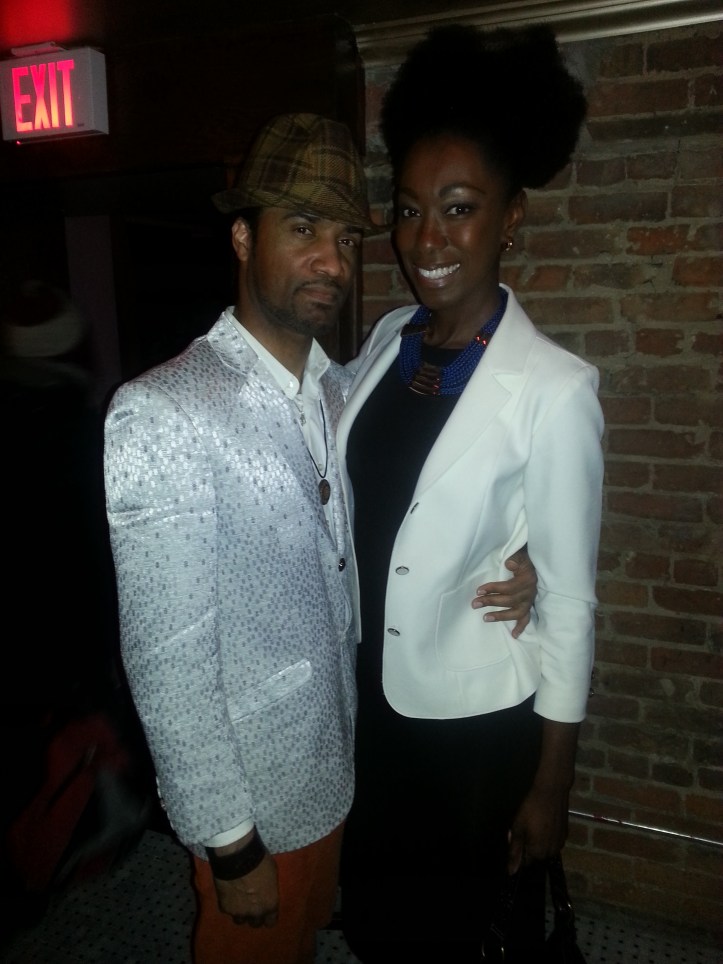 Posing with the artist River, after chatting with him about his work. 