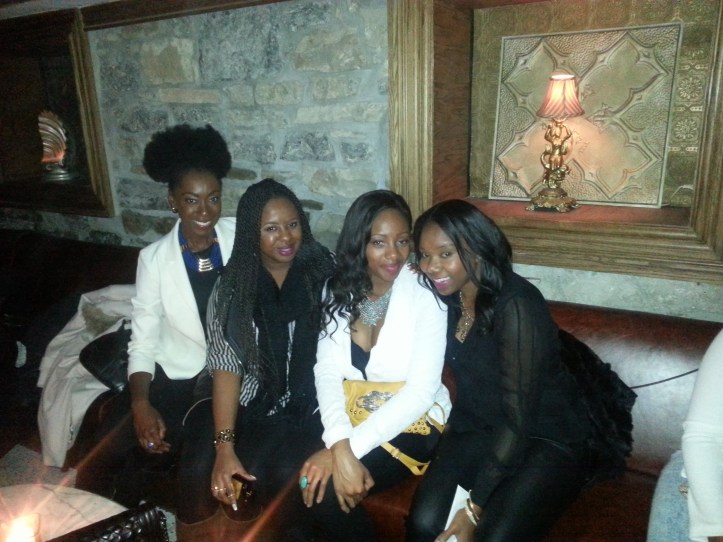 Enjoying lounging after the artists had completed their showing. Now time for socializing. 