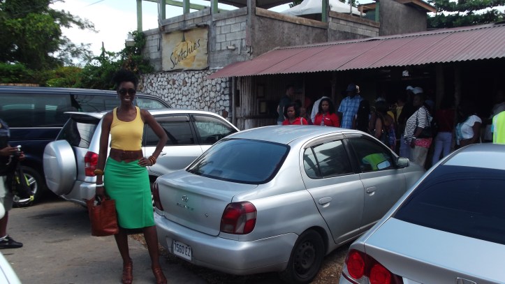 Pretty much the same outfit except the top is a tank top. Same colour.  