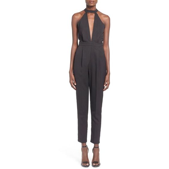 misguided cutout halter jumsuit